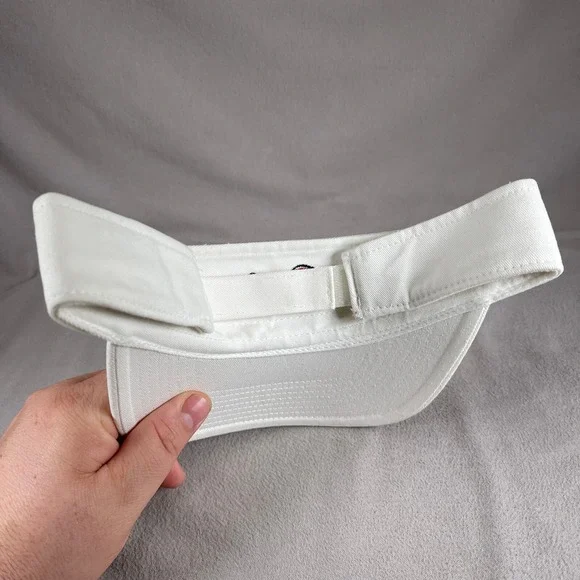 Cats Visor Hat Men OS White Embroidered Strapback Sun Cap Richardson Sports - Picture 10 of 11